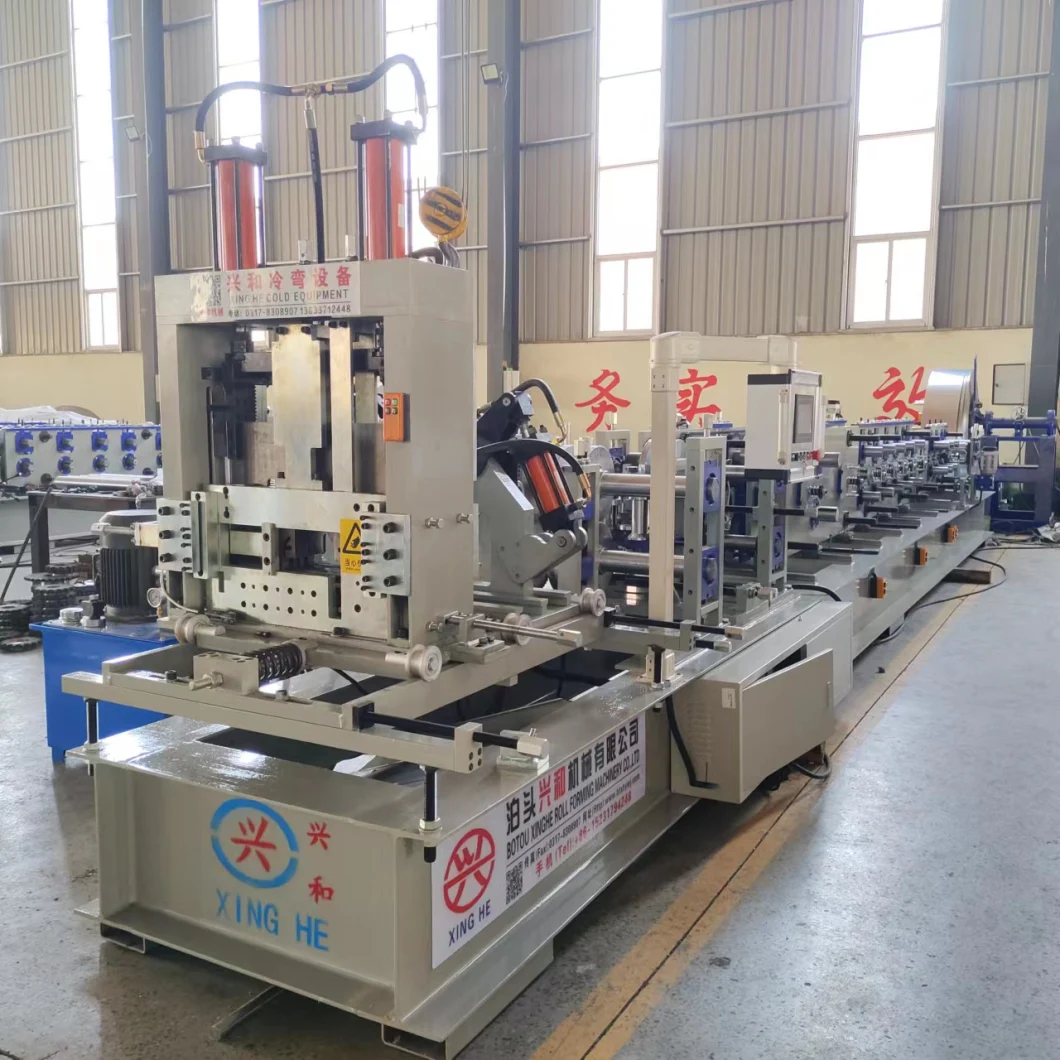 Fully Automatic C Purlin Z Purlin CZ Purline Rolling Forming Machine Light Gauge Steel T Bar Profile Automatic Size Adjusting C Z Purlin Forming Machine