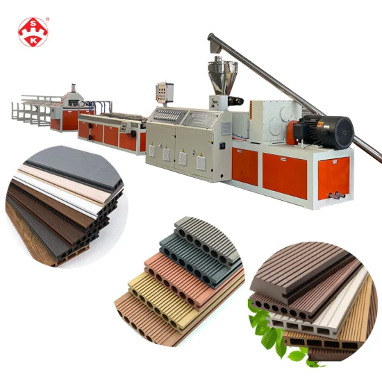 PE WPC Machine Bois Plastique Composite Profil Decking Plancher Plancher Clôture Post Rail Revêtement Mur Panneau Extrusion Machine